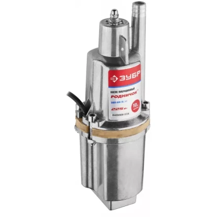 Насос ЗУБР &quot;Родничок&quot; вибрационный, погружной, для чистой воды, 18 л/мин, напор 60м, шнур 10м, 225Вт ЗНВП-300-10_М2_Х купить в Тобольске