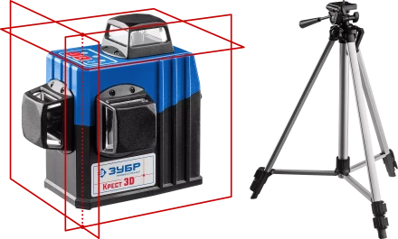 Нивелиры лазерные Крест-3D 360 3 перпендикулярные плоскости со штативом серия ПРОФЕССИОНАЛ купить в Тобольске