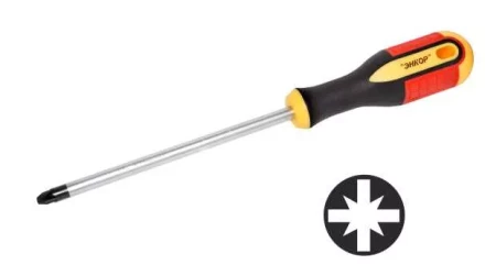 Отвертка крестовая Рz№3х 200мм,трехкомп.рук 1/12/120 19689 купить в Тобольске