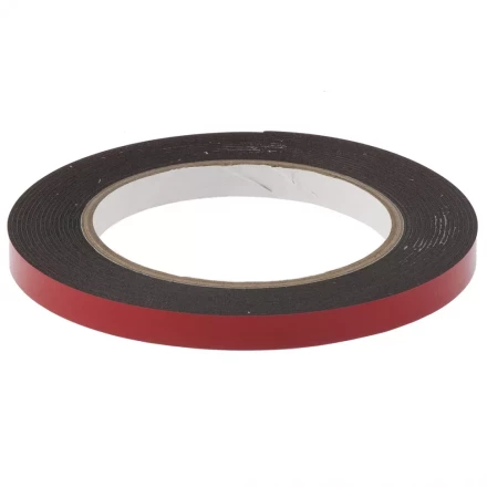 Лента клейкая на вспененной основе двусторонняя черная усиленная 9 мм х 5 метров MATRIX 89082 купить в Тобольске