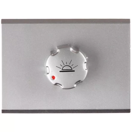 Диммер СВЕТОЗАР &quot;ЭФФЕКТ&quot; без вставки и рамки, цвет светло-серый металлик, 60-500Вт SV-54442-SM купить в Тобольске