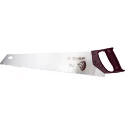 Ножовка ЗУБР &quot;ЭКСПЕРТ&quot; по дереву, прямой закаленный зуб, пластмассовая ручка, шаг зуба 3,5мм, 500мм 15071-50