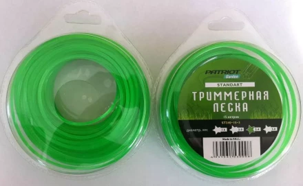 Леска &quot;Звезда&quot;, 2.4мм, зелёная, 15 метров Patriot Garden купить в Тобольске