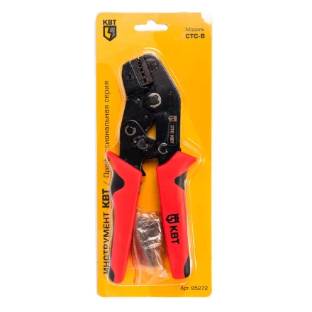 Пресс-клещи КВТ СТС-В с матрицами 0.25–6, 6–16 для опрессовки втулочных наконечников (набор) (85272) купить в Тобольске