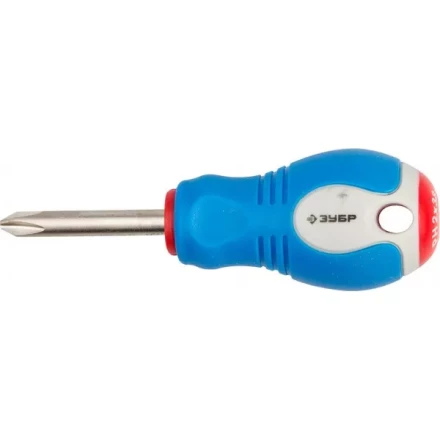 Отвертка ЗУБР, Cr-V сталь, трехкомпонентная рукоятка, цветовая индикация типа шлица, PH №2, 38мм 25252-2-038_z01 купить в Тобольске