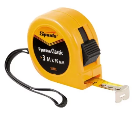 Рулетка 3 м х 13 мм SPARTA пластиковый корпус 31321 купить в Тобольске