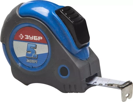 Рулетка ЗУБР &quot;ЭКСПЕРТ&quot;, двухкомпонентный корпус, автостоп, 5м/19мм 34057-05-19_z02 купить в Тобольске