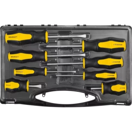 Набор STAYER &quot;MASTER&quot; HERCULES: Отвертки, Cr-V, эргономичная двухкомпонентная рукоятка, 8шт 25055-H8_z02 купить в Тобольске