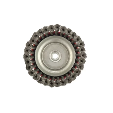 Щетка для УШМ 150 мм М14 &quot;чашка&quot; крученая проволока 0,35 мм MTX 74618 купить в Тобольске