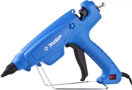 Пистолет ЗУБР клеевой (термоклеящий), эл, эргоном рукоятка, выключатель на рукоятке, рабоч темп 193град, d=12мм, 180Вт 06851-120-12_z02 купить в Тобольске