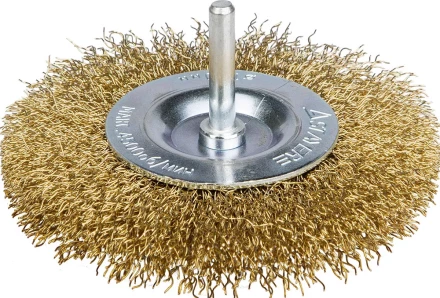 STAYER &quot;PROFESSIONAL&quot;. Щетка дисковая для дрели, витая латунированная стальная проволока 0,3мм, 75мм 35114-075_z01 купить в Тобольске