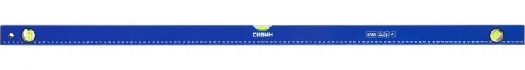 Уровень СИБИН коробчатый, 3 противоударных ампулы, измерительная линейка, 120см 34605-120 купить в Тобольске