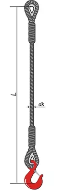 Строп ветвь канатная ВК-0.5 т L=1.5 м заплет купить в Тобольске