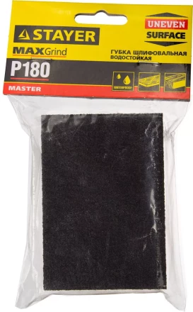 Губка шлифовальная STAYER &quot;MASTER&quot; четырехсторонняя, зерно - оксид алюминия, Р180, 100 x 68 x 26 мм. 3560-3 купить в Тобольске