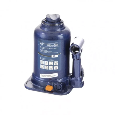 Домкрат гидравлический бутылочный телескопический 6 т подъем 170-430 мм Stels 51146 купить в Тобольске