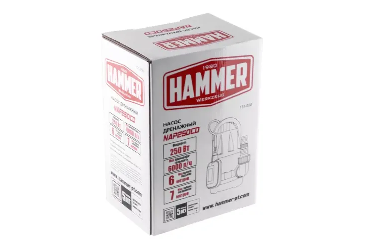 Дренажный насос HAMMER NAP250CD купить в Тобольске