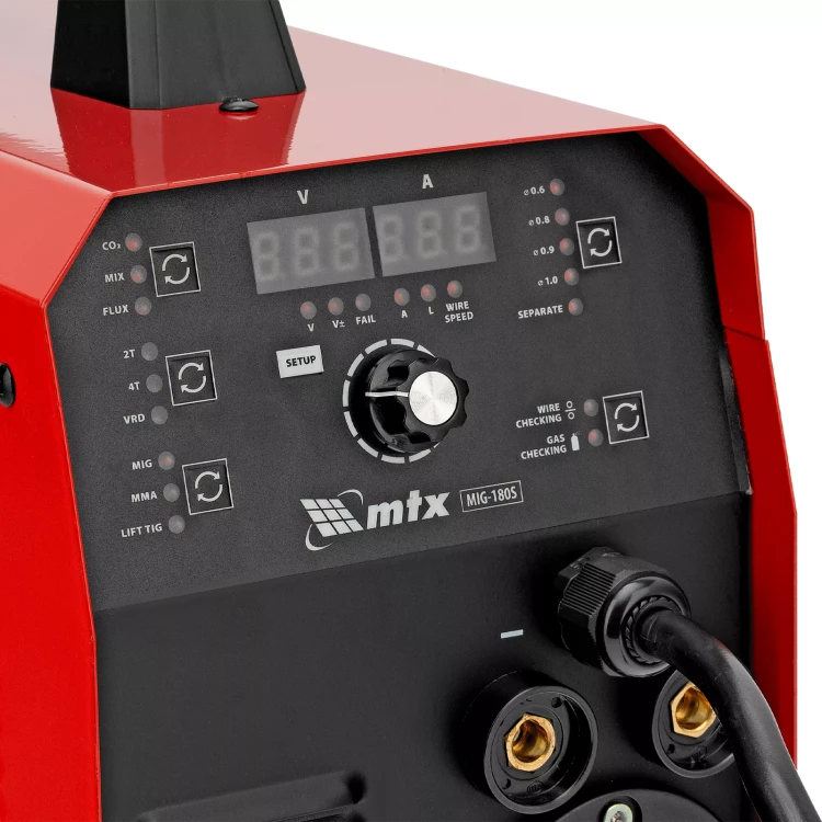 Аппарат инвертор. полуавтомат. cварки MTX MIG-180S 94302, 180A, ПВ 60%, катушка 5 кг купить в Тобольске