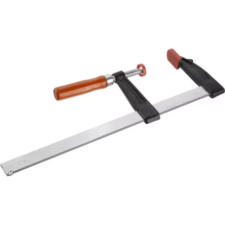 Струбцина ЗУБР &quot;СТАНДАРТ&quot;, тип &quot;F&quot;, деревянная ручка, стальная закаленная рейка, 80х300мм 32152-80-300 купить в Тобольске