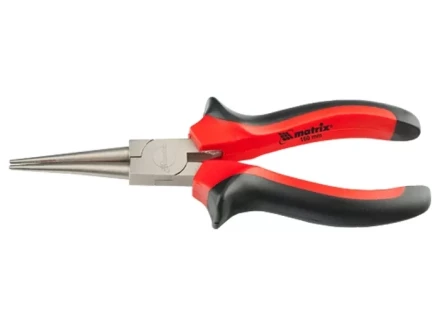 Круглогубцы NICKEL 160 мм никелированные двухкомпонентные рукоятки MATRIX 17355 купить в Тобольске