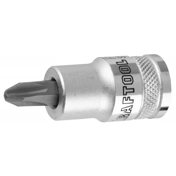 Торцовая бита-головка KRAFTOOL "INDUSTRIE QUALITAT", материал S2, PHILLIPS, сатинированная, 1/2", PH4 27901-4_z01 купить в Тобольске