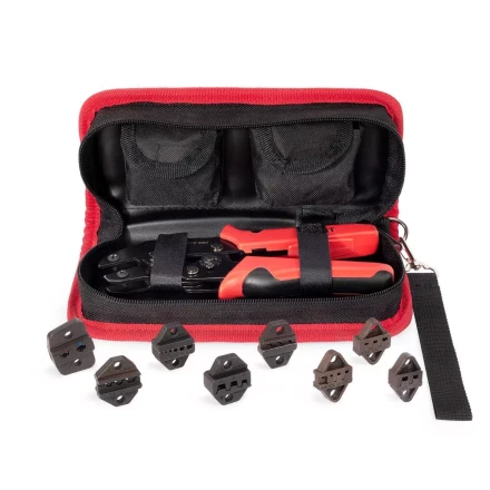 Пресс-клещи КВТ СТС+8 с 8 матрицами для опрессовки автоклемм, втулочных, изолированных и неизолированных наконечников, Dupont (набор) (89225) купить в Тобольске