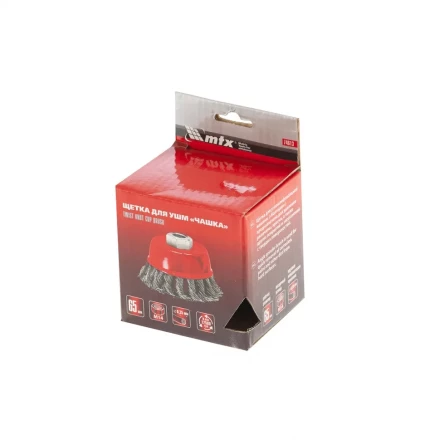 Щетка для УШМ 75 мм М14 &quot;чашка&quot; крученая проволока 0,8 мм MTX 74622 купить в Тобольске