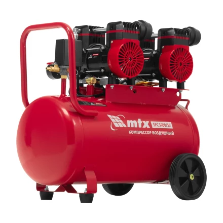 Компрессор безмасляный малошумный SPC 3000/50, 3000 Вт, ресивер 50 л, 520 л/мин// MTX 58140 купить в Тобольске