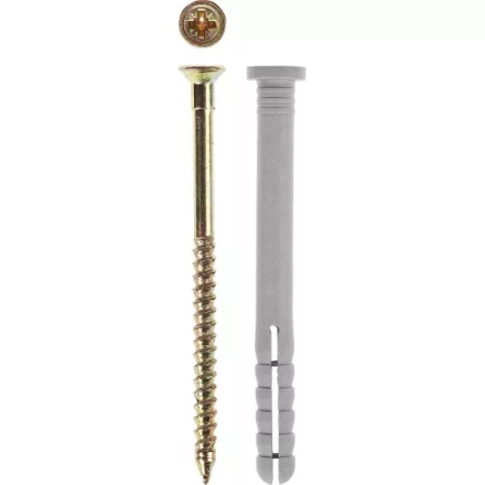 Дюбель-гвоздь ЗУБР полипропиленовый, цилиндрический бортик, 6 x 40 мм, 8 шт 4-301366-06-040 купить в Тобольске