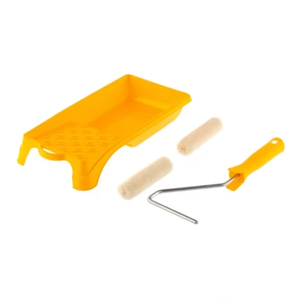 Малярный набор для работ с лаками: кювета 150 мм х 290 мм и мини-валик 110 мм Сибртех 80458 купить в Тобольске