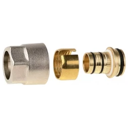 Соединитель GENERAL FITTINGS для металлопластиковых труб, евроконус, никелированная латунь, 3/4&quot; / 20 мм x 2,0 мм 51047-3/4-20