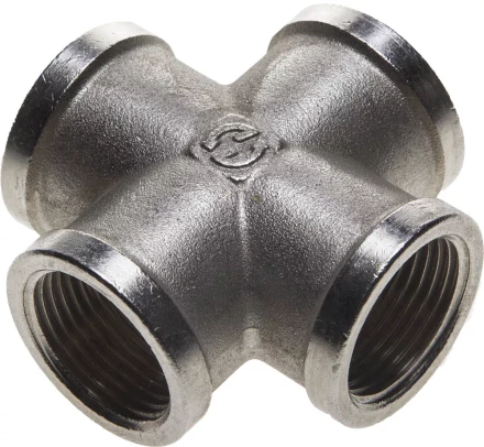 Крестовина GENERAL FITTINGS никелированная латунь, г/г/г/г, 3/4&quot; 51048-3/4 купить в Тобольске