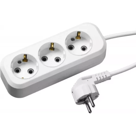 Удлинитель СИБИН электрический, ПВС сечение 0,75кв мм, 3 гнезда, макс мощн 2200Вт, 5м, заземление 55034-5 купить в Тобольске