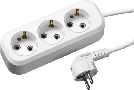 Удлинитель СИБИН электрический, ПВС сечение 0,75кв мм, 3 гнезда, макс мощн 2200Вт, 5м, заземление 55034-5 купить в Тобольске