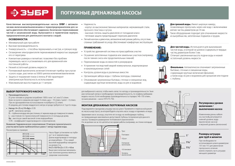 Насос дренажный НПГ-Т3-750-С серия ПРОФЕССИОНАЛ купить в Тобольске