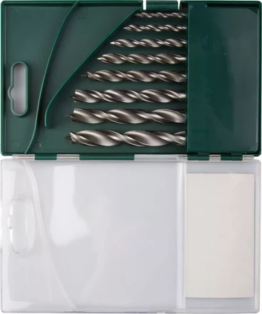 Набор сверл по дереву, KRAFTOOL 29400-H8, 8шт(3-10мм), двухленточных, спиральных 29400-H8 купить в Тобольске