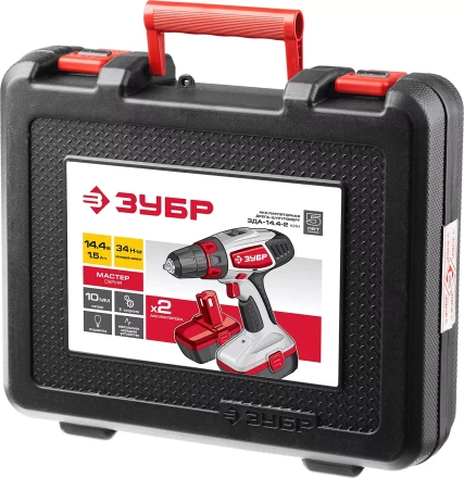 Дрель-шуруповерт 2 АКБ ЗДА-14.4-2 КИН серия МАСТЕР купить в Тобольске