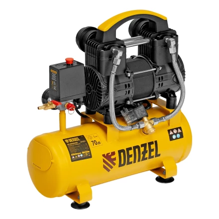 Компрессор безмасл. малошумный DLP-950/10, 950Вт,10 л, 2850 об/мин, 170 л/мин// Denzel 58141 купить в Тобольске
