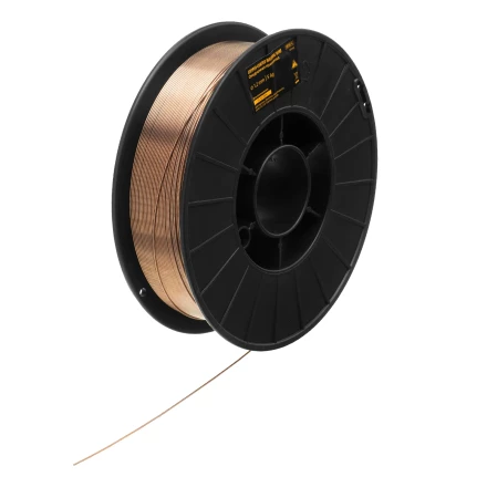 Омедненная проволока ER70S-6, диам. 1,2 мм, 5 кг, диам. катушки D200// Denzel 97544 купить в Тобольске