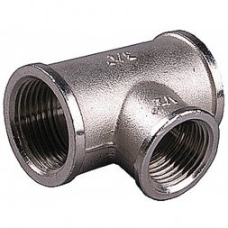 Тройник GENERAL FITTINGS переходной, никелированная латунь, г/г/г, 3/4&quot;-1/2&quot;-3/4&quot; 51060-3/4-1/2-3/4