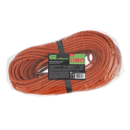 Удлинитель-шнур силовой 50 м, 10A, тип УХ10, 1 розетка, Россия Сибртех 96054 купить в Тобольске