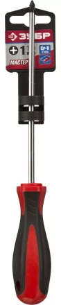 Отвертка ЗУБР &quot;МАСТЕР&quot;, Cr-v, эргономичная двухкомпонентная рукоятка, PH1x150мм 25062-1-150_z03 купить в Тобольске