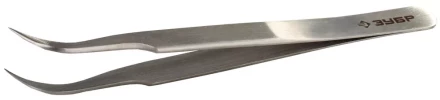 Пинцет ЗУБР д/электроники и точной механики, нерж. сталь, антимагнит, изогнутый, заостренные губки, 110мм 22211-3-110 купить в Тобольске