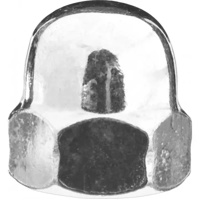 Гайка ЗУБР "МАСТЕР" колпачковая DIN 1587, оцинкованная,  M6, 5кг 303680-06