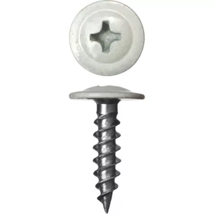 Саморезы ЗУБР с прессшайбой по листовому металлу до 0,9 мм, окрашенные в RAL-9003, PH2, 4,2х16 мм, 500шт 300191-42-016-9003 купить в Тобольске