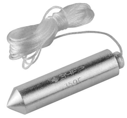 Отвес ЗУБР &quot;МАСТЕР&quot; строительный со шнуром, в пластиковом контейнере, 150 г 0636-150_z01 купить в Тобольске