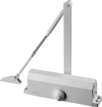 Доводчик дверной STAYER, для дверей массой до 100 кг, цвет белый 37916-100 купить в Тобольске