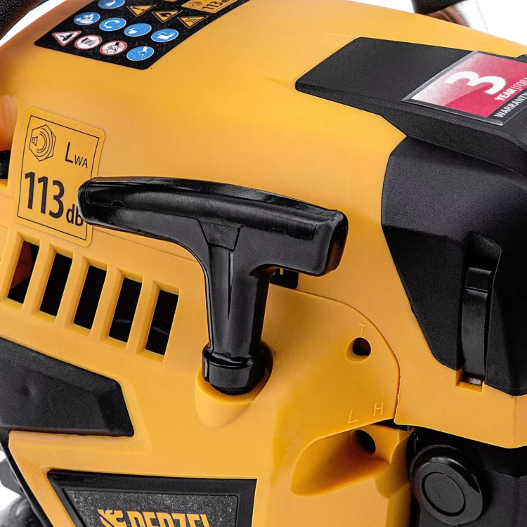 Пила цепная бензиновая Denzel DS-5218, шина 45 см, 52 см3, 3 л.с, шаг 0,325, паз 1,5 мм, 72 звена 95237 купить в Тобольске