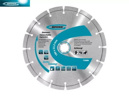 Диск алмазный 180 х 22,2 мм лазерная приварка сегментов сухое резание GROSS 73006 купить в Тобольске