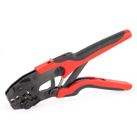 Пресс-клещи КВТ СТВ+5 с 5 матрицами МПК для опрессовки разъемов, втулочных, изолированных и неизолированных наконечников (набор) (89227) купить в Тобольске