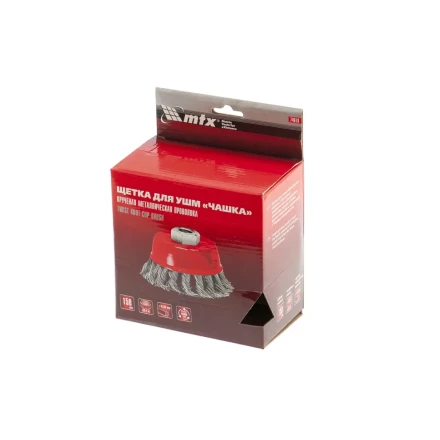 Щетка для УШМ 150 мм М14 &quot;чашка&quot; крученая проволока 0,8 мм MTX 74626 купить в Тобольске